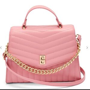 Elegant Pink Quilted Handbag